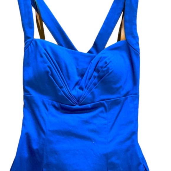 Calvin Klein pleated cross backed midi dress - 8 - Picture 4 of 7